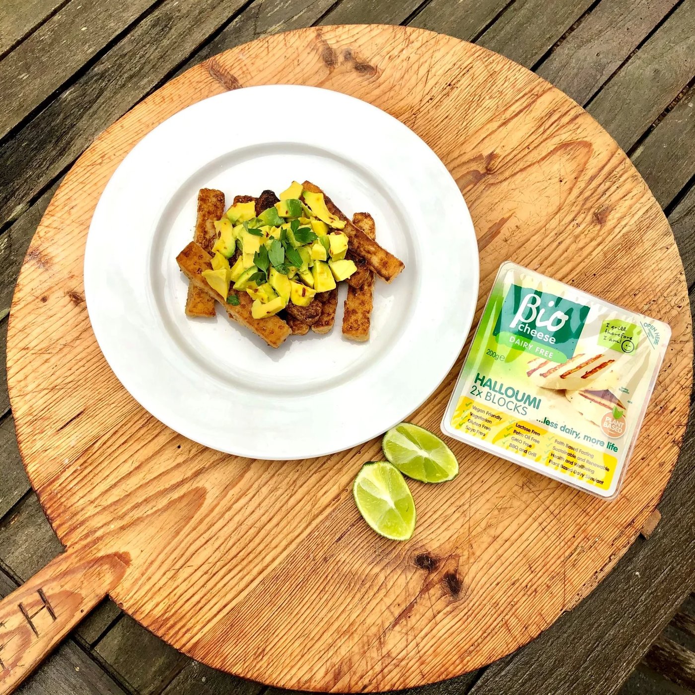 Loaded Halloumi Chips with Avocado Salsa